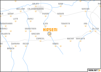 map of Hîrşeni