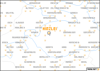 map of Hirzlei