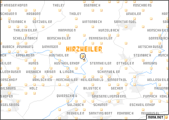 map of Hirzweiler