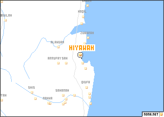 map of Ḩiyāwah