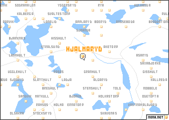 map of Hjälmaryd