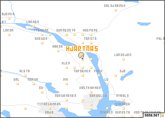 map of Hjärtnäs