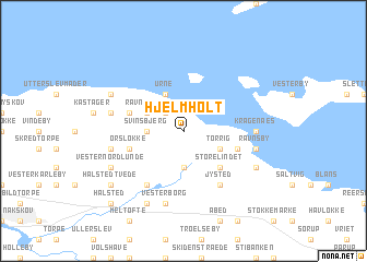 map of Hjelmholt