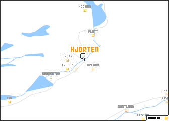 map of Hjorten