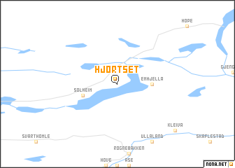 map of Hjortset