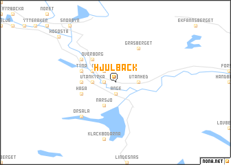 map of Hjulbäck