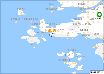 map of Hjuvik