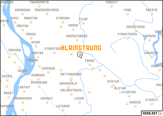 map of Hlaingtaung
