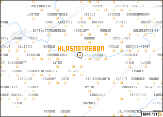 map of Hlásná Třebaň