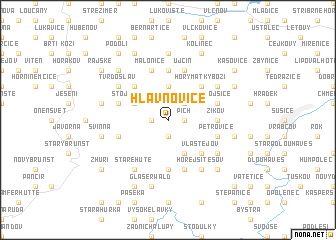 map of Hlavňovice