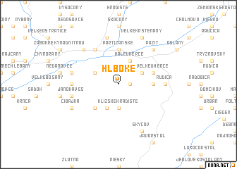 map of Hlboké