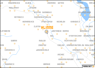 map of Hlinné