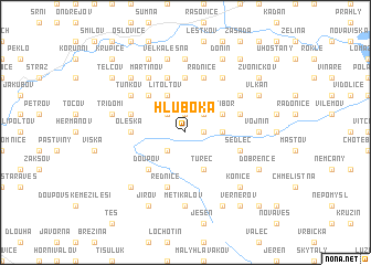 map of Hluboká