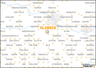 map of Hluboká