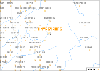 map of Hmyagyaung