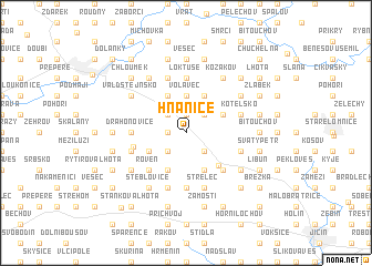 map of Hnanice