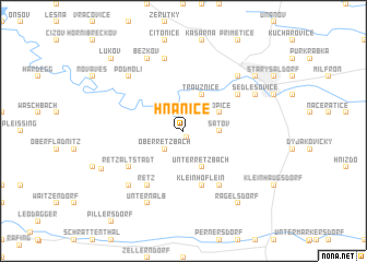 map of Hnanice