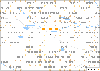 map of Hněvkov