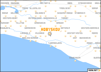 map of Hobyskov