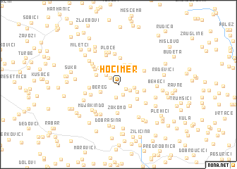 map of Hoćimer