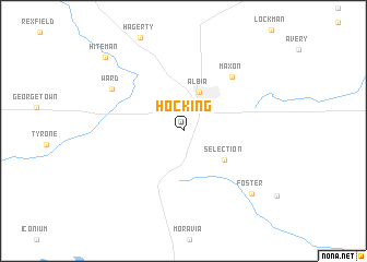 map of Hocking