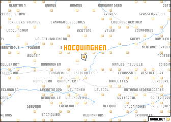 map of Hocquinghen