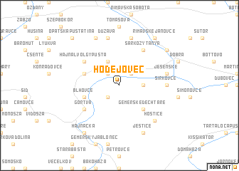 map of Hodejovec