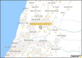 map of Hod HaSharon