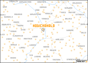 map of Hodić Mahala