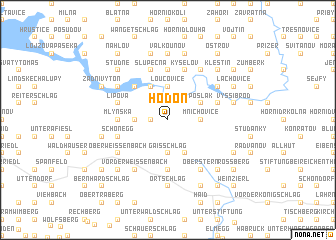 map of Hodoň