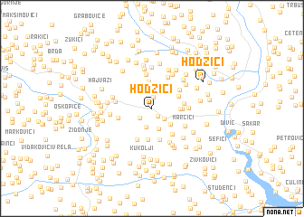 map of Hodžići