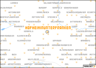 map of Hofheim in Unterfranken