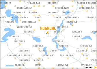 map of Högadal