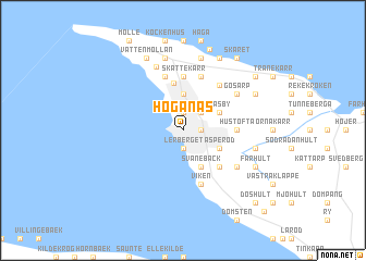 map of Höganäs