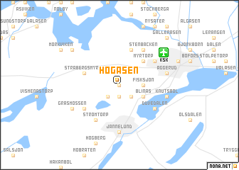 map of Högåsen