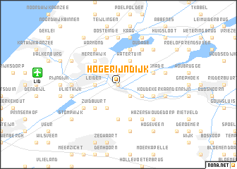 map of Hoge Rijndijk