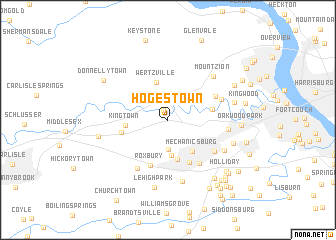 map of Hogestown