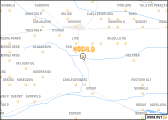 map of Høgild