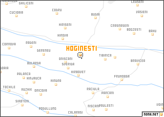 map of Hogineşti