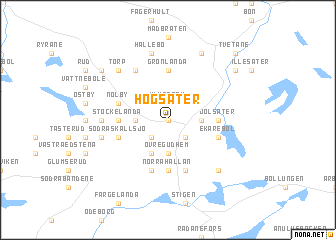 map of Högsäter