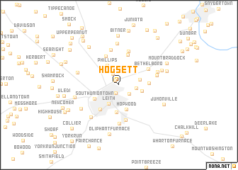 map of Hogsett