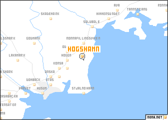 map of Högshamn