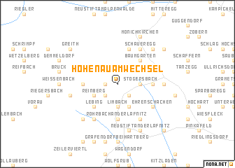 map of Hohenau am Wechsel