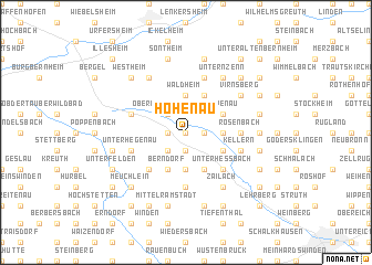 map of Hohenau