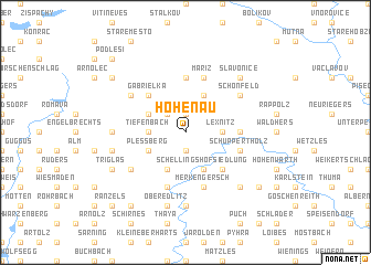 map of Hohenau