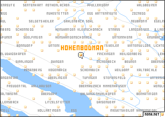 map of Hohenbodman