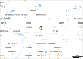 map of Hohenfelde