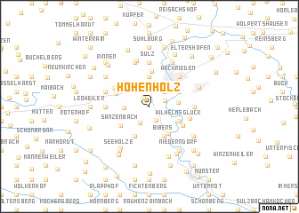 map of Hohenholz