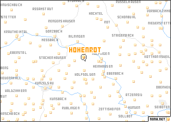 map of Hohenrot