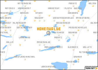 map of Hohenwalde